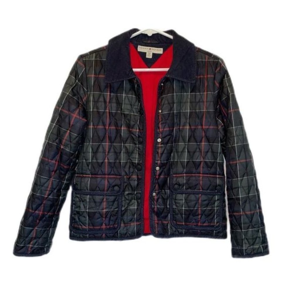 Tommy Hilfiger?Quilted Plaid Jacket Small Petite